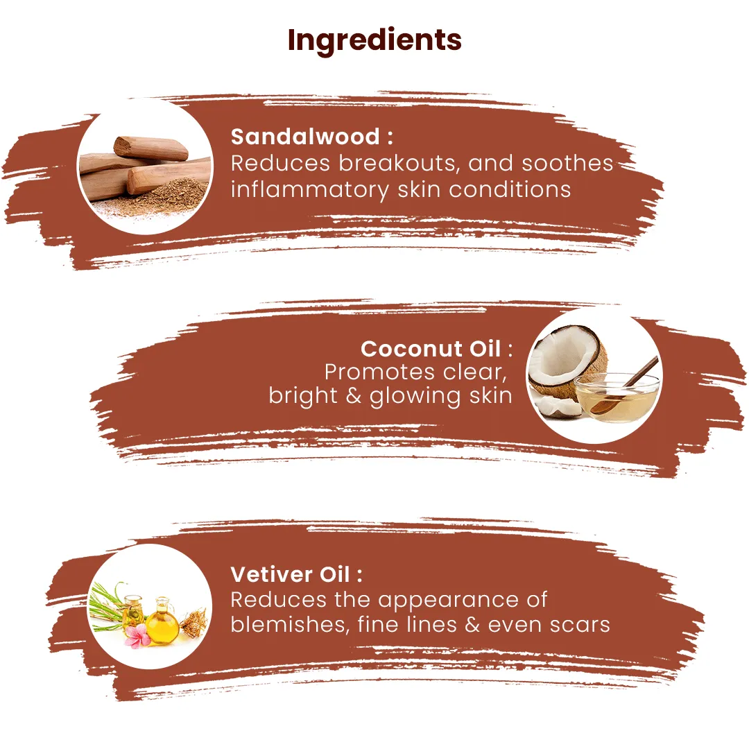 Ingredients of Sandal Soap (Pack Of 5)