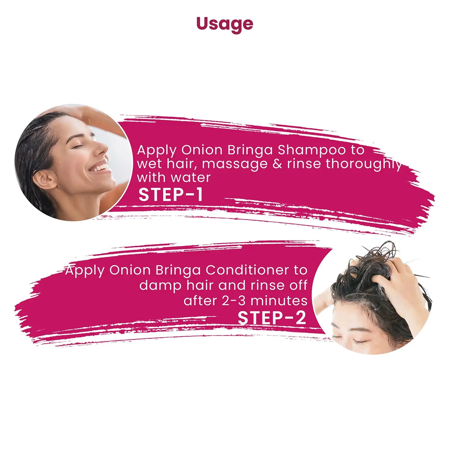 Onion Bringa Shampoo and Conditioner Combo Usage