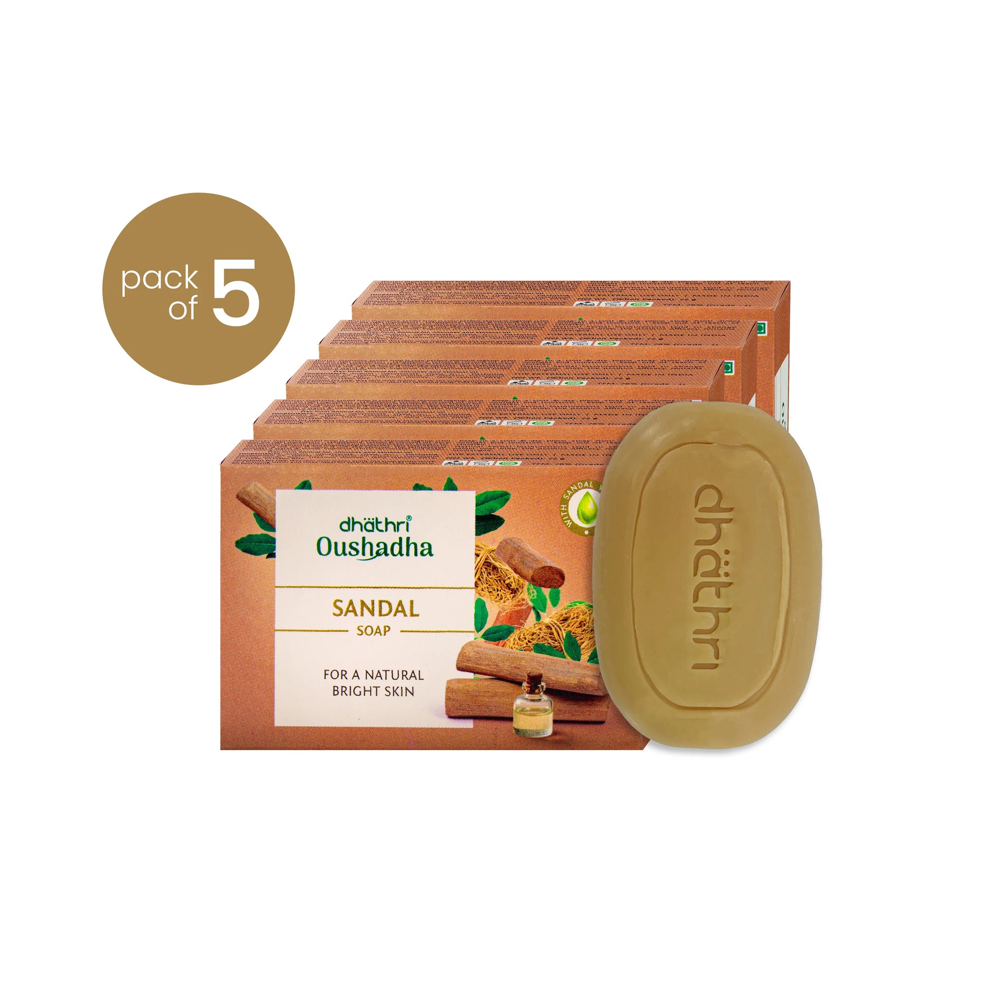 Sandal Soap (Pack Of 5)