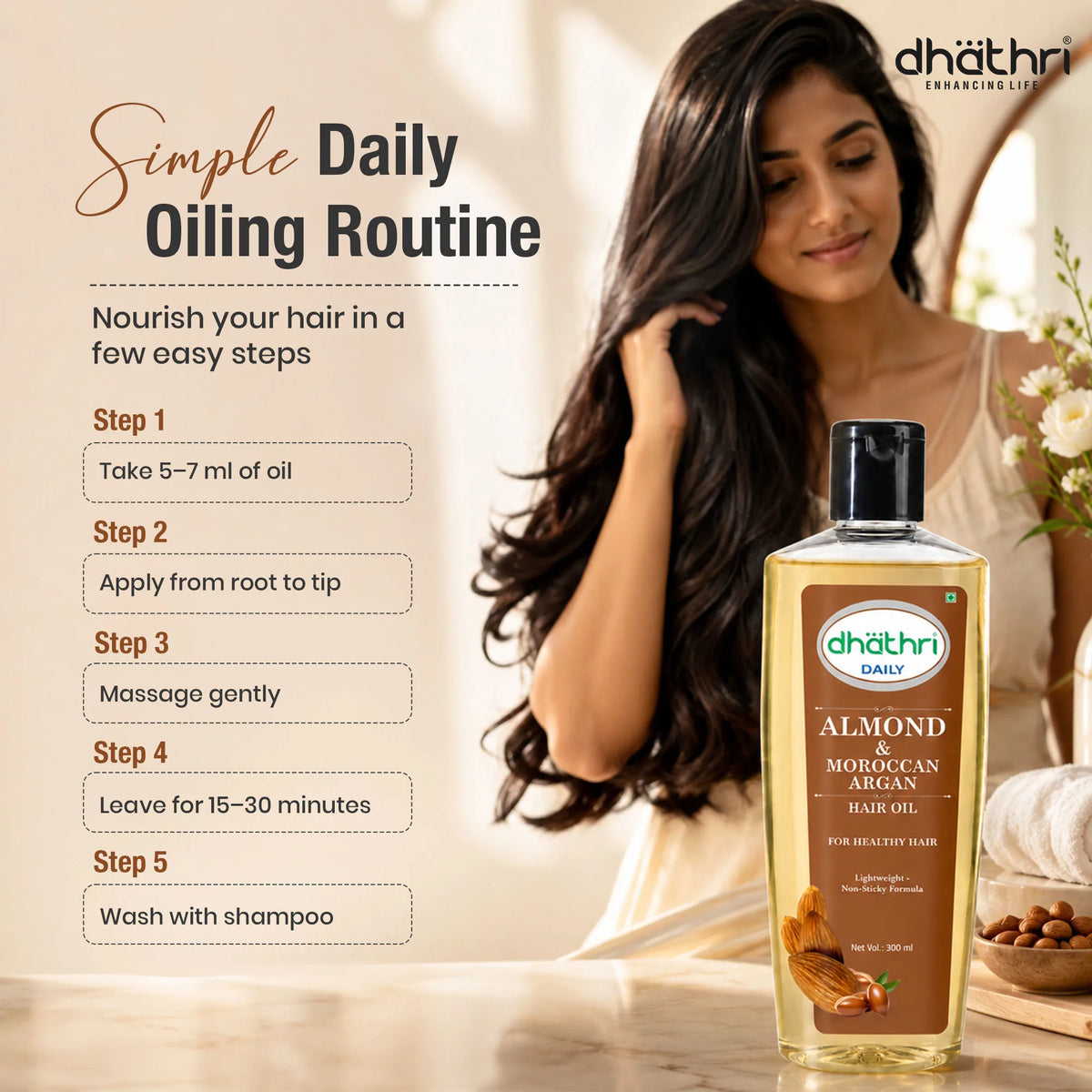 Almond And Moroccan Argan Hair Oil