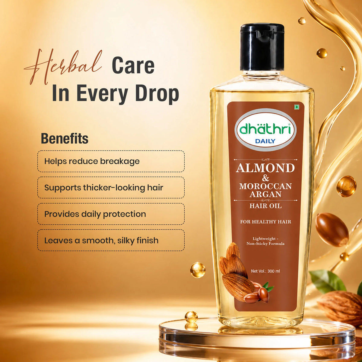 Almond And Moroccan Argan Hair Oil