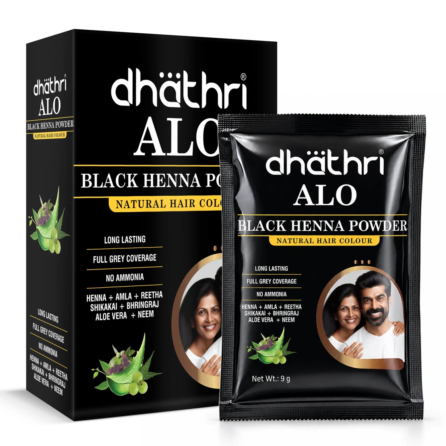 ALO Black Henna Powder (Pack of 5)
