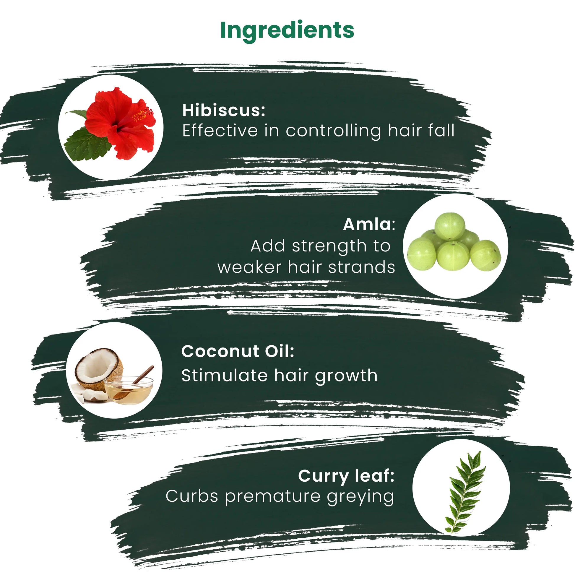 Ingredients of Hair Care Plus Herbal Oil
