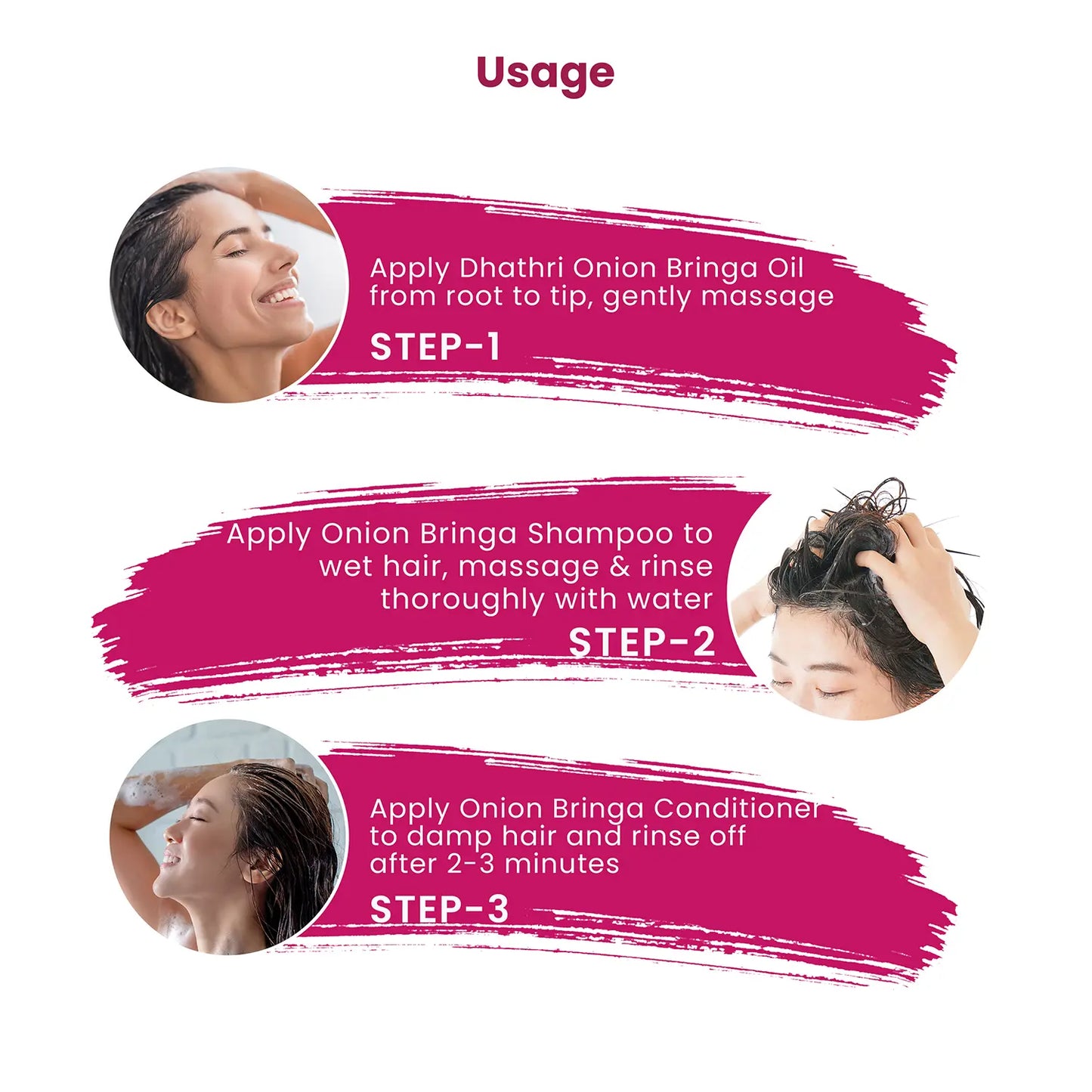 Onion Hair Care Combo Usage
