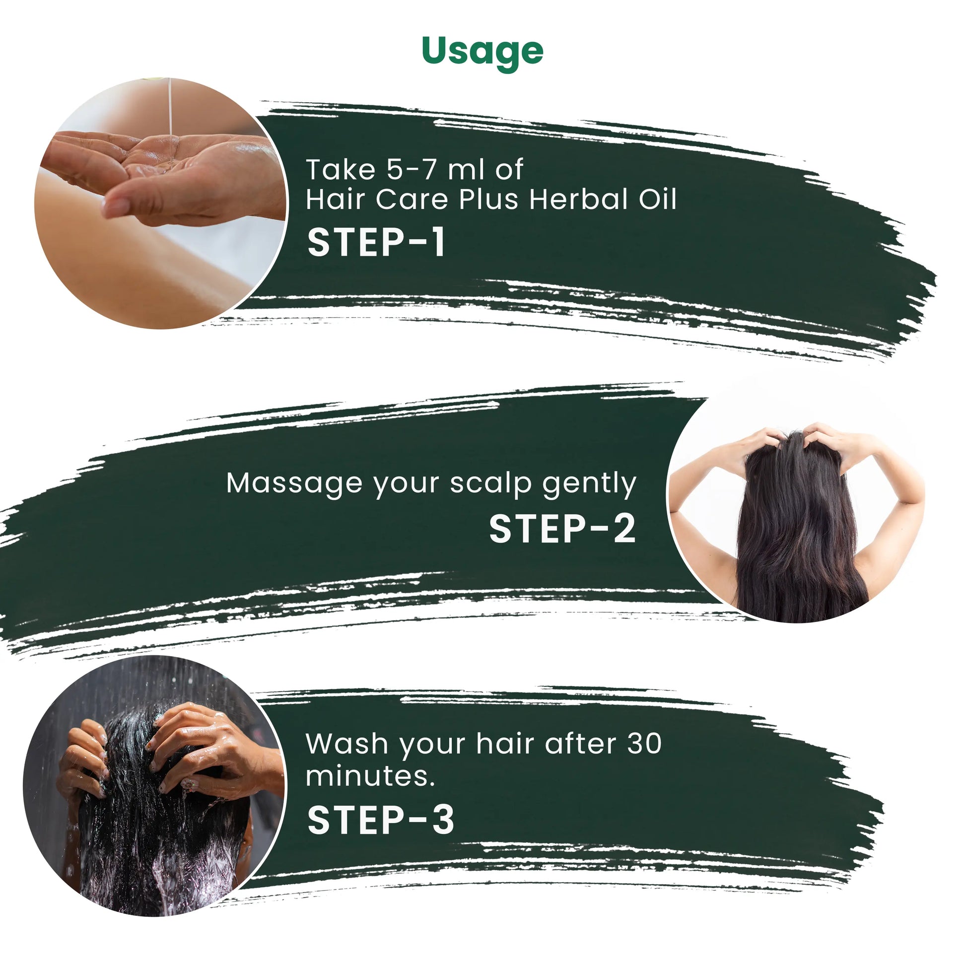 Usage of Hair Care Plus Herbal Oil
