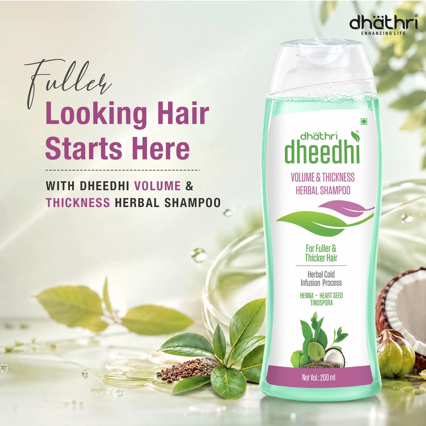 Dheedhi Volume & Thickness Herbal Shampoo
