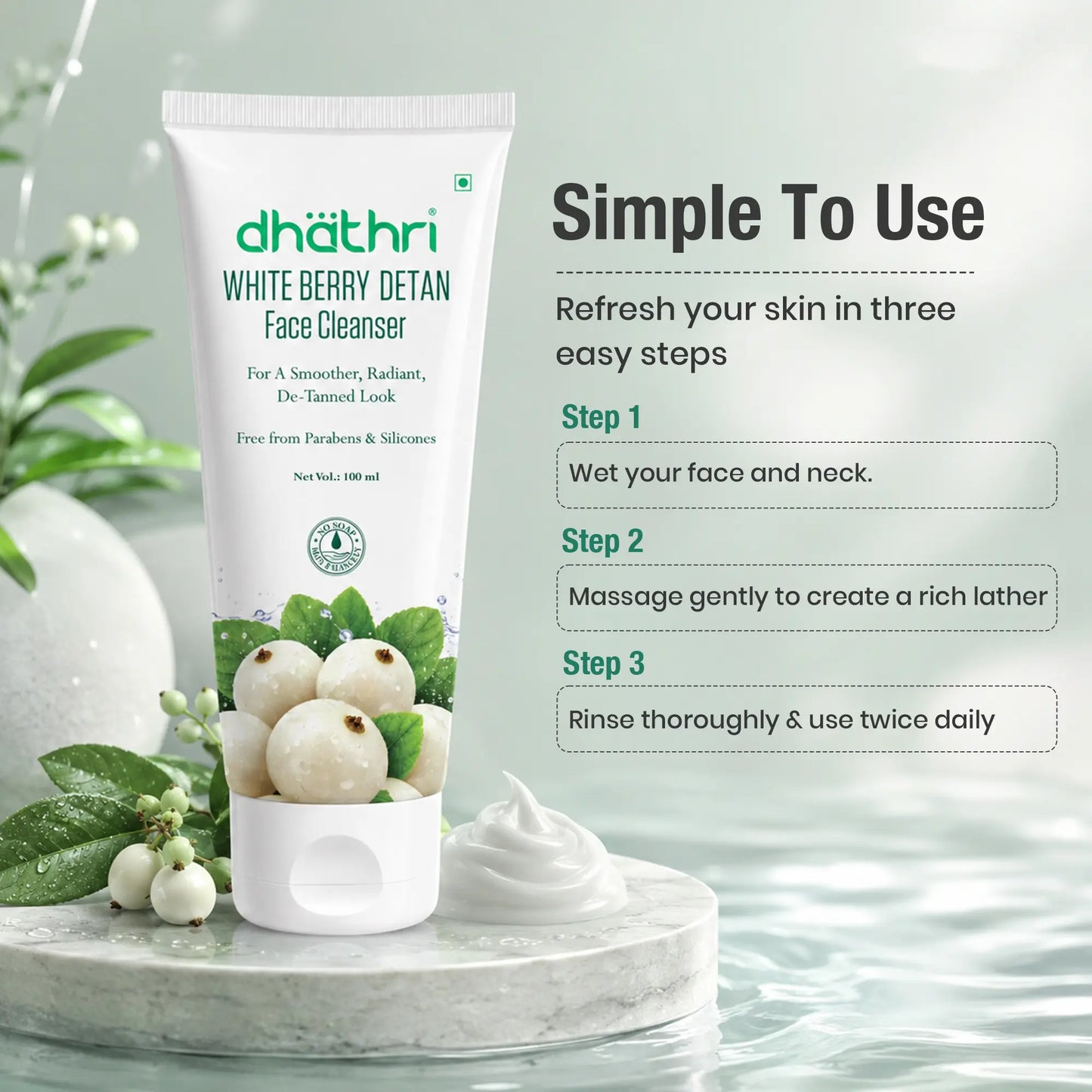 White berry Detan Face cleanser