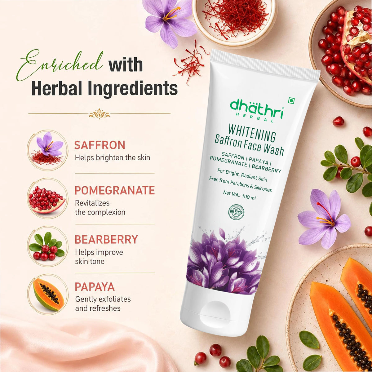Whitening Saffron Face Wash