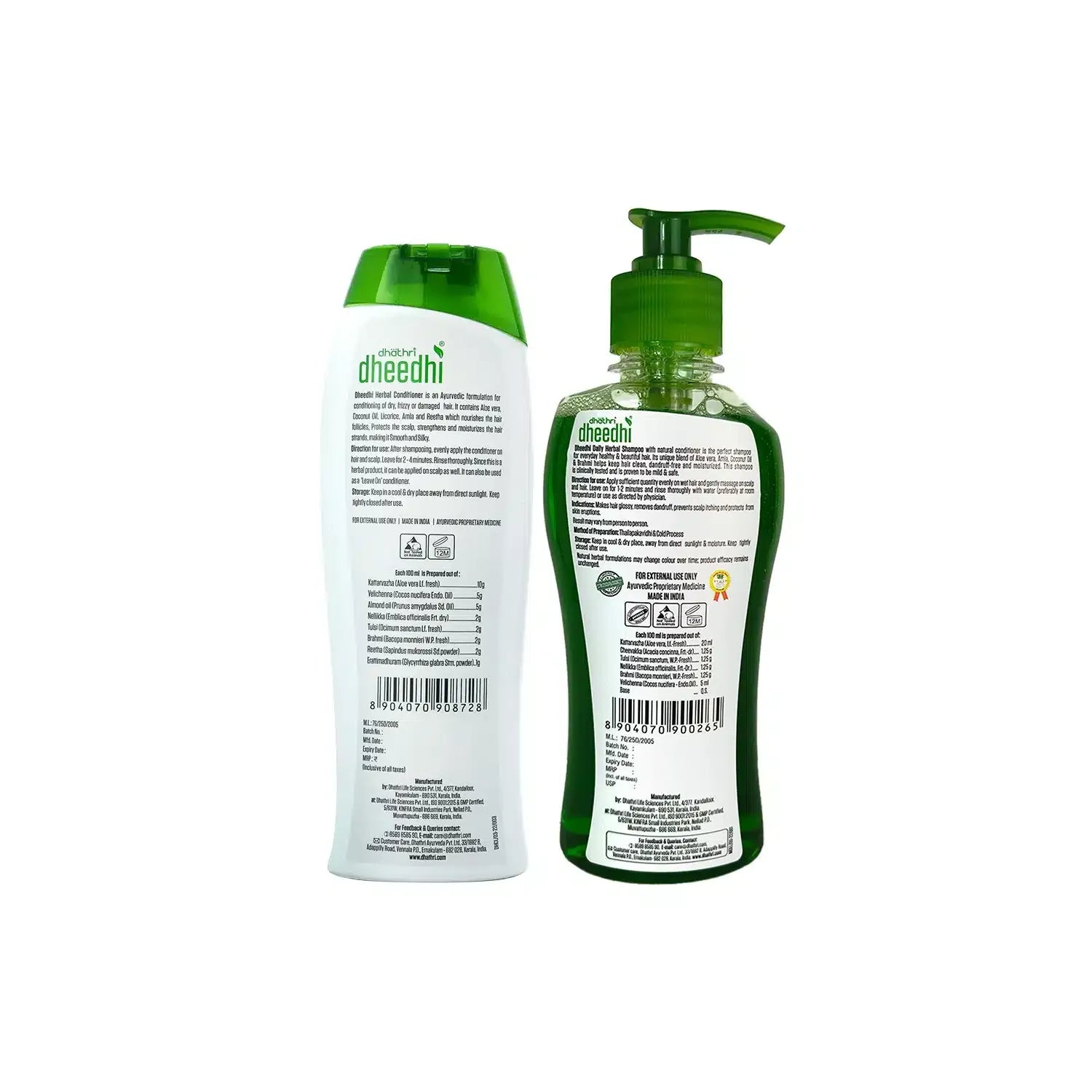 Dheedhi Shampoo and Conditioner Combo